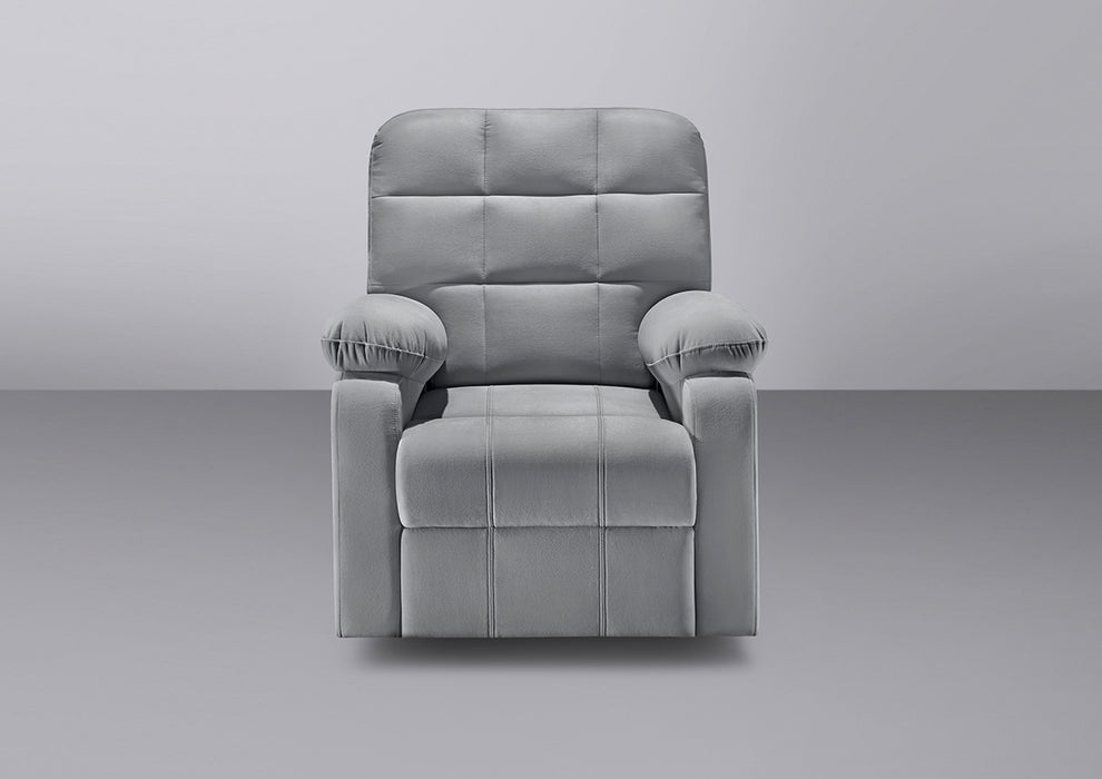 Sleepyhead RX5 - Single Seater Fabric Manual Recliner with Durable Spring Support | Steel Grey