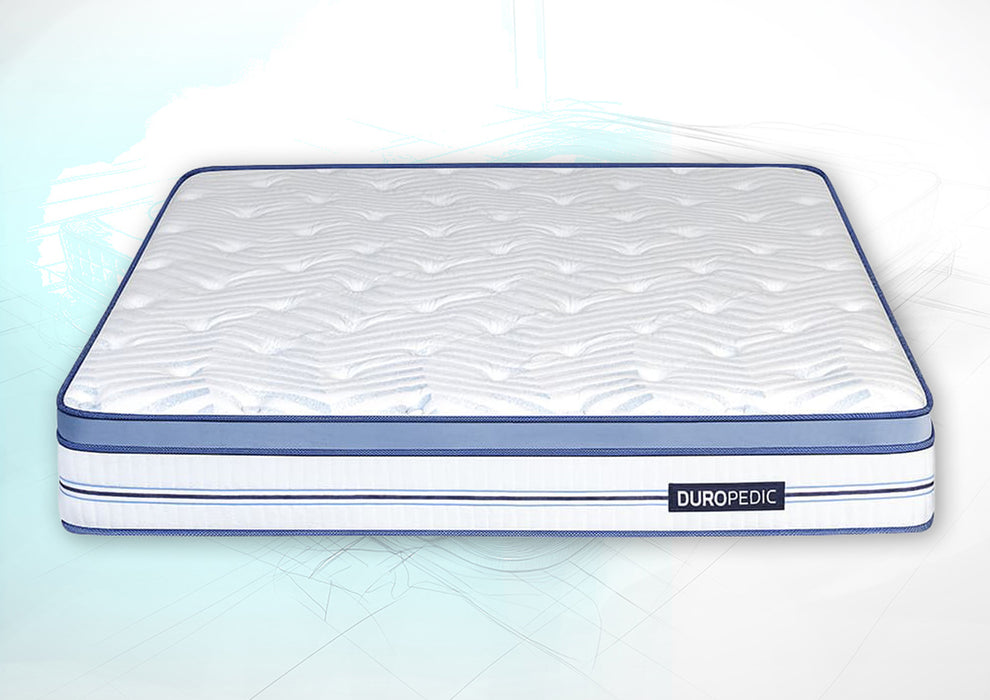 Duroflex Strength Plus - Doctor Recommended | 5 Zone Dual Density Orthopedic Support layer |High Density Coir |8 Inch Queen Size Memory Foam Euro-top Mattress