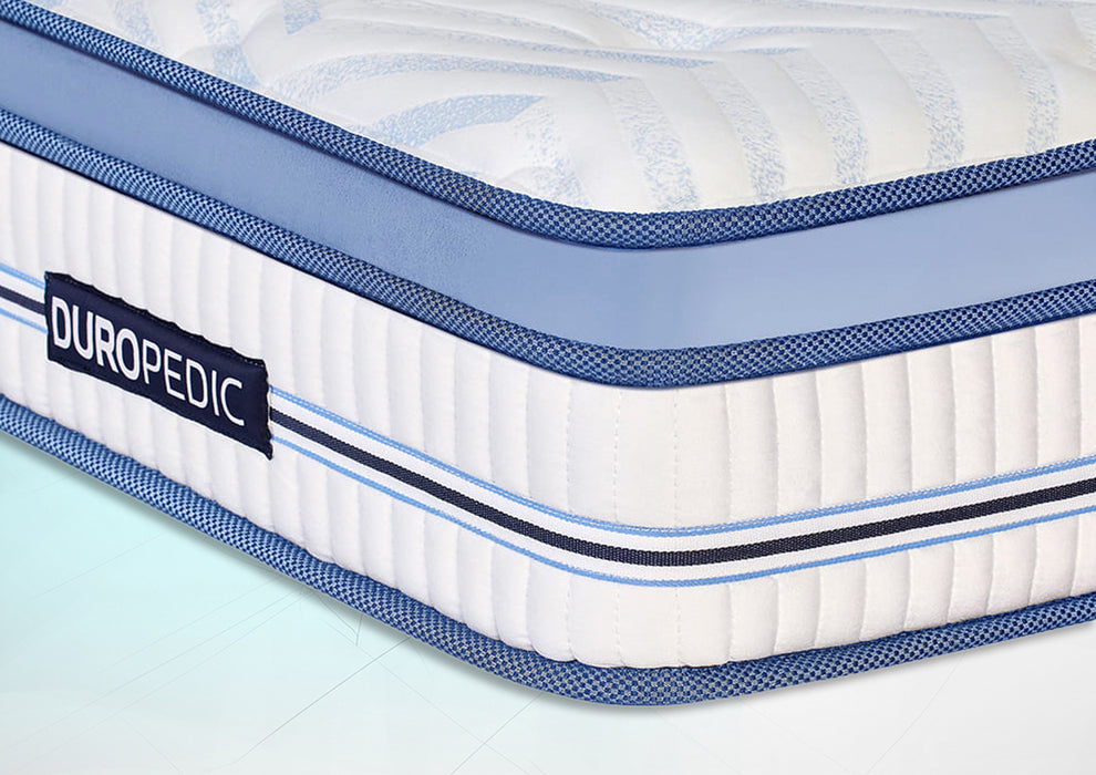 Duroflex Strength Plus - Doctor Recommended | 5 Zone Dual Density Orthopedic Support layer |High Density Coir |8 Inch Queen Size Memory Foam Euro-top Mattress