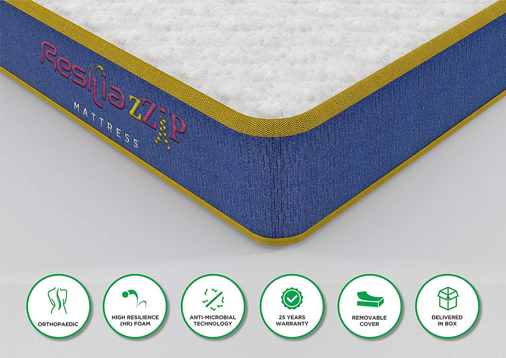 CENTUARY Resilia zZip - Antimicrobial 5Inch High Resilience Foam Single Size Mattress – Resilia zZip