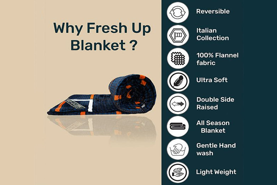 FRESHUP - Flannel Blanket- All Season Blanket