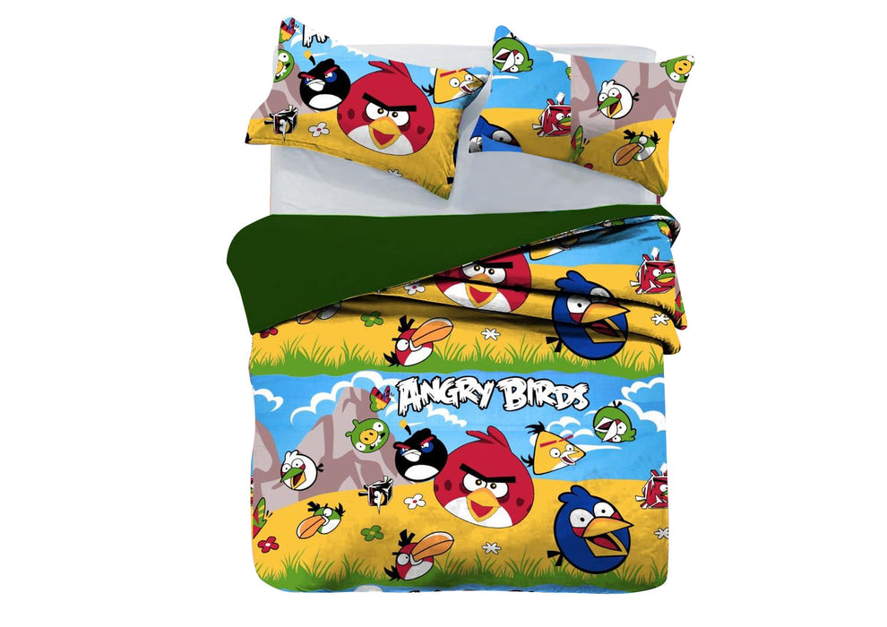 PRATICA JOY - Single Size Angry Birds Printed Bedsheet