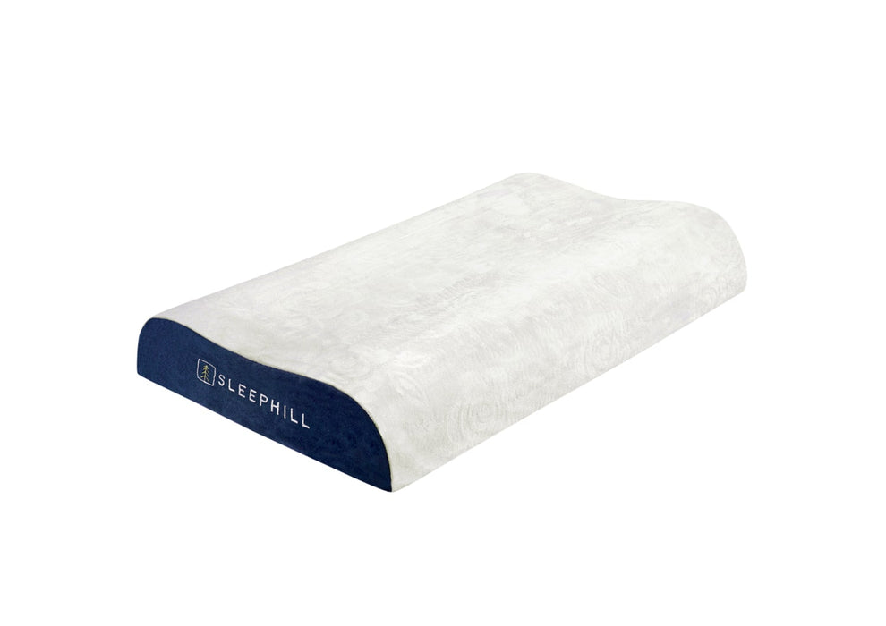 Sleephill - Contour Cool Gel Memory Foam Pillow with Removable Zipper Cover