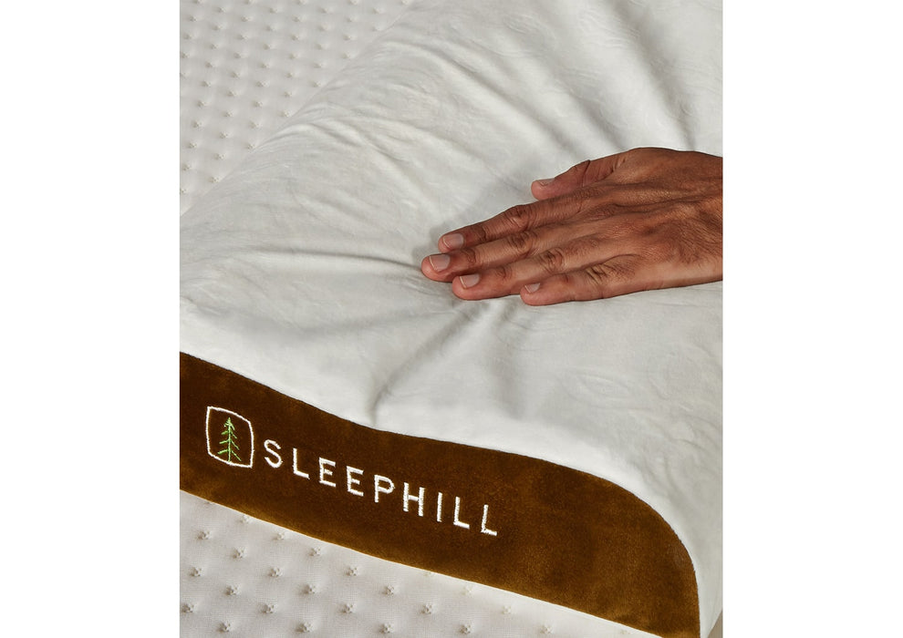 Sleephill - Contour Organic Latex Orthopedic Pillow with Removable Zipper Cover