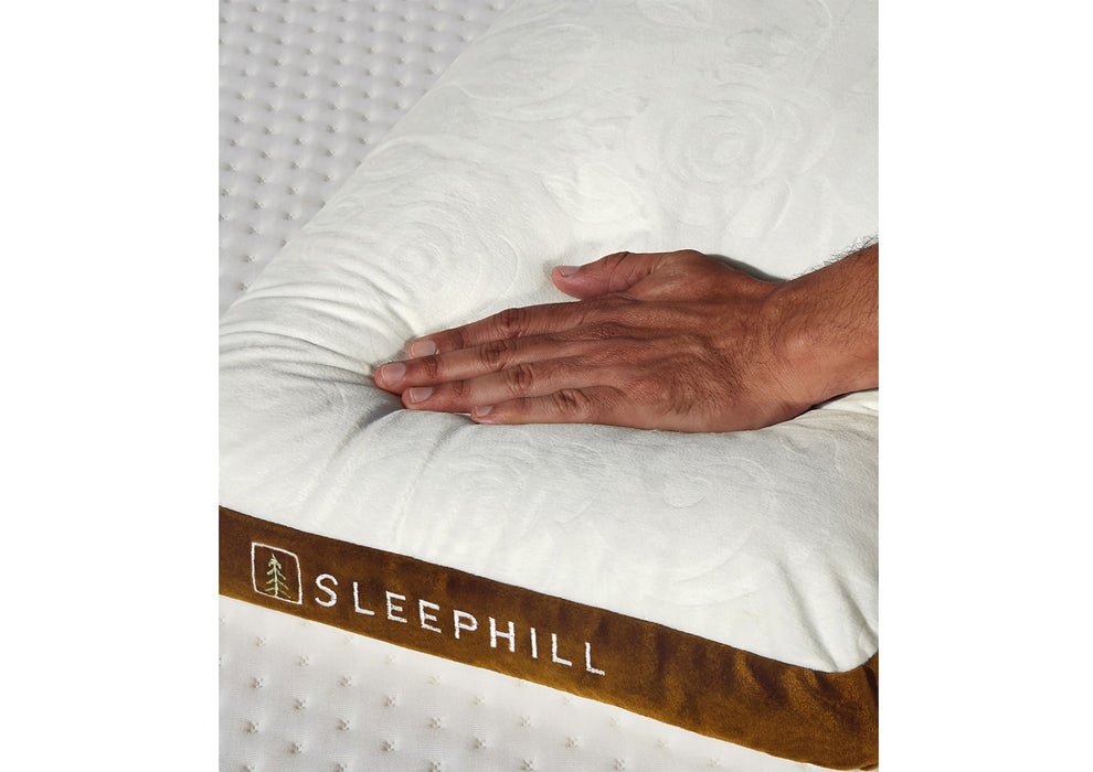 Sleephill - Soft Organic Latex Orthopedic Pillow with Removable Zipper Cover