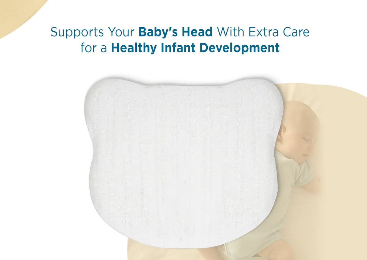 Sleepsia Memory Foam Baby Head Shaping Pillow for Preventing Flat Head
