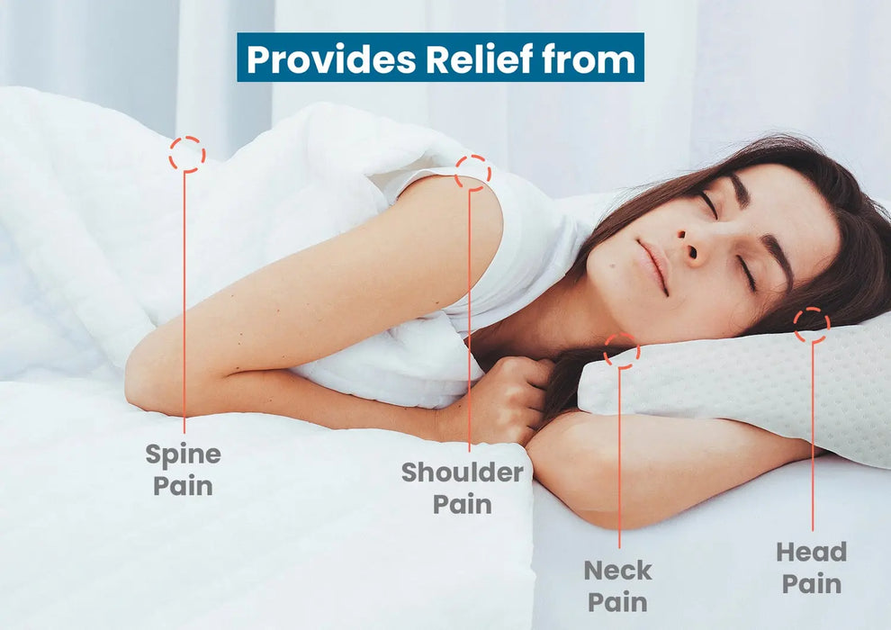 Sleepsia Memory Foam Orthopedic Ultra-Slim Pillow for Sleeping (Thin Pillow)