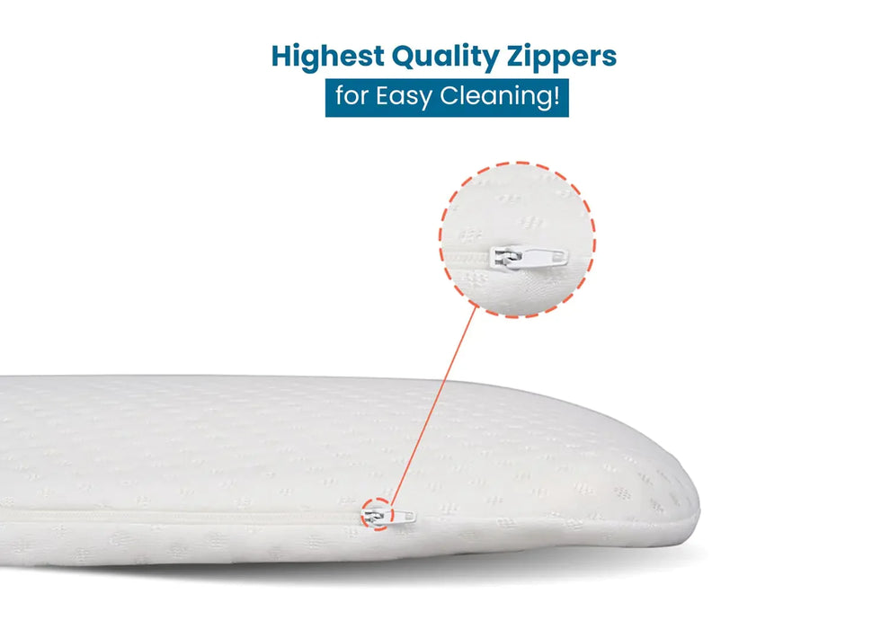 Sleepsia Memory Foam Orthopedic Ultra-Slim Pillow for Sleeping (Thin Pillow)