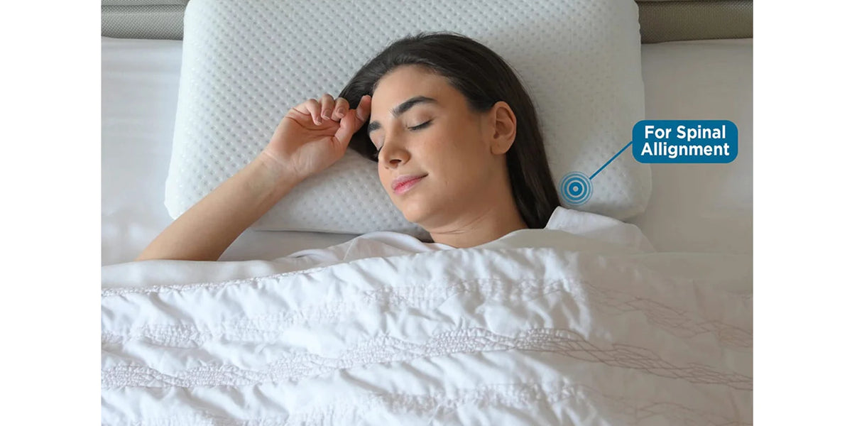 Sleepsia Memory Foam Pillow Standard Cervical Orthopedic Pillow