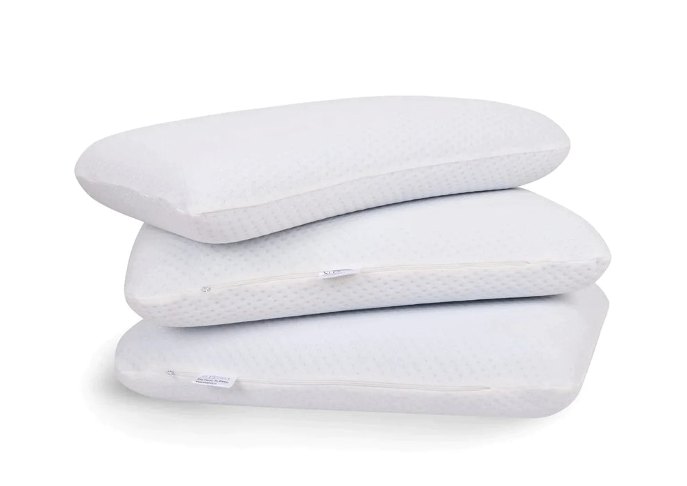 Sleepsia Memory Foam Pillow - Standard Cervical Orthopedic Pillow for Shoulder and Neck Pain (Standard, Pack of 4)