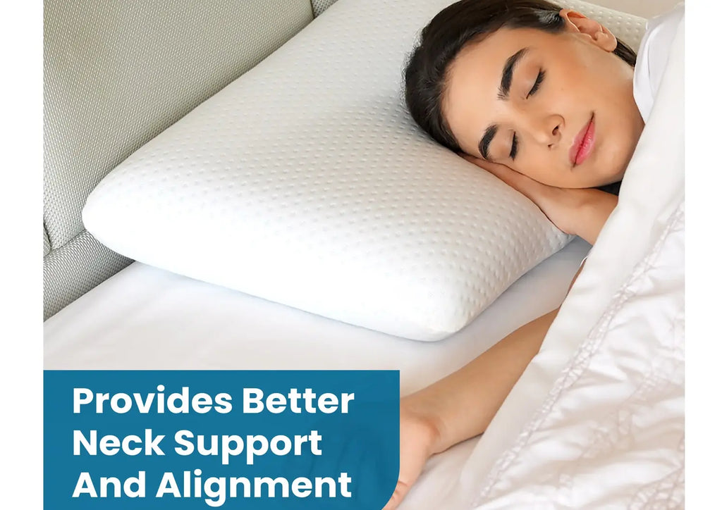 Sleepsia Memory Foam Pillow Non Gel Standard Orthopedic Bed Pillow for Sleeping Neck Pain Relief