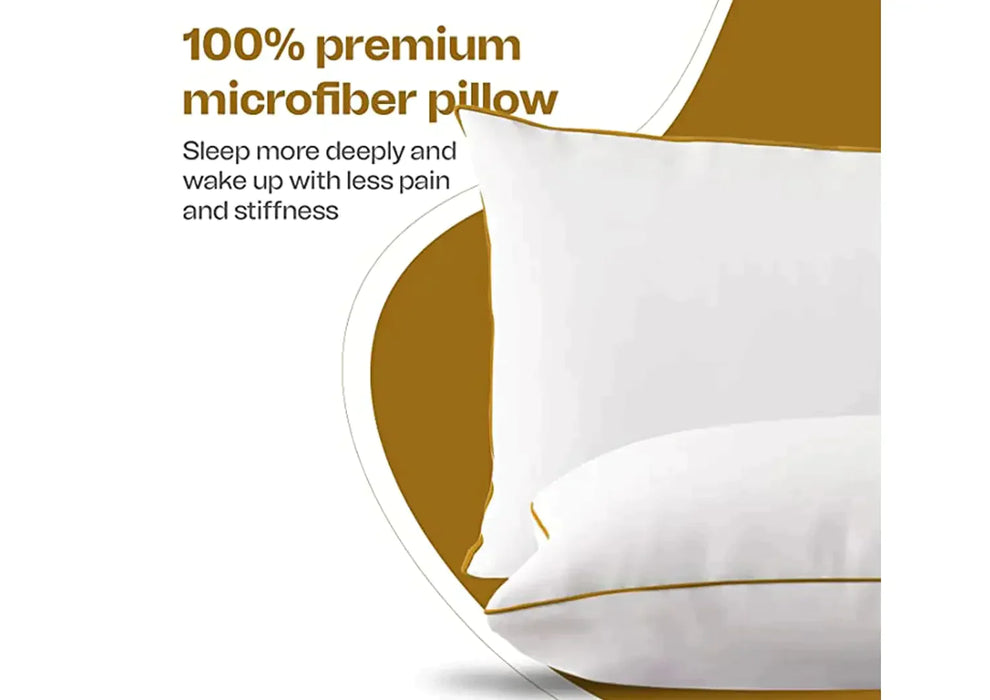 Sleepsia Microfiber Large Fluffy Ultra Soft Hotel Pillows for Sleeping, Comfortable Down Alternative  Machine Washable Pillow (17" X 27") Pack of 4
