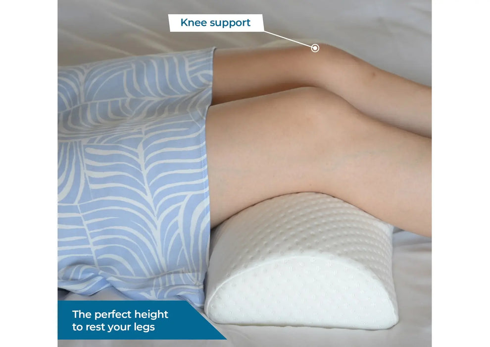 Sleepsia Semi Roll Bolster Pillow for Lower Back Pain Relief - Knee, Leg and Back Support Pillow