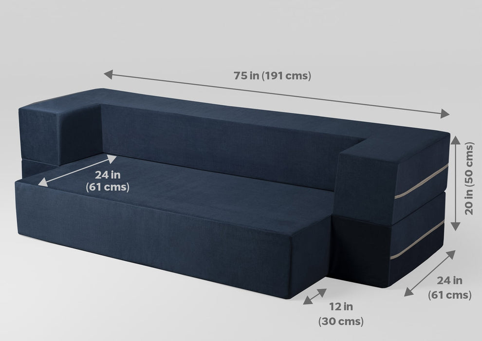 Sleepyhead SofaBed - Foldable Sofa Cum Bed with, Royal Blue